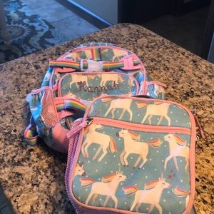 PBK small backpack and matching lunchbox